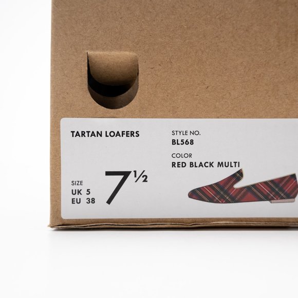 NEW J. Crew Tartan Loafers in Red Black Multi plaid - Picture 15 of 16